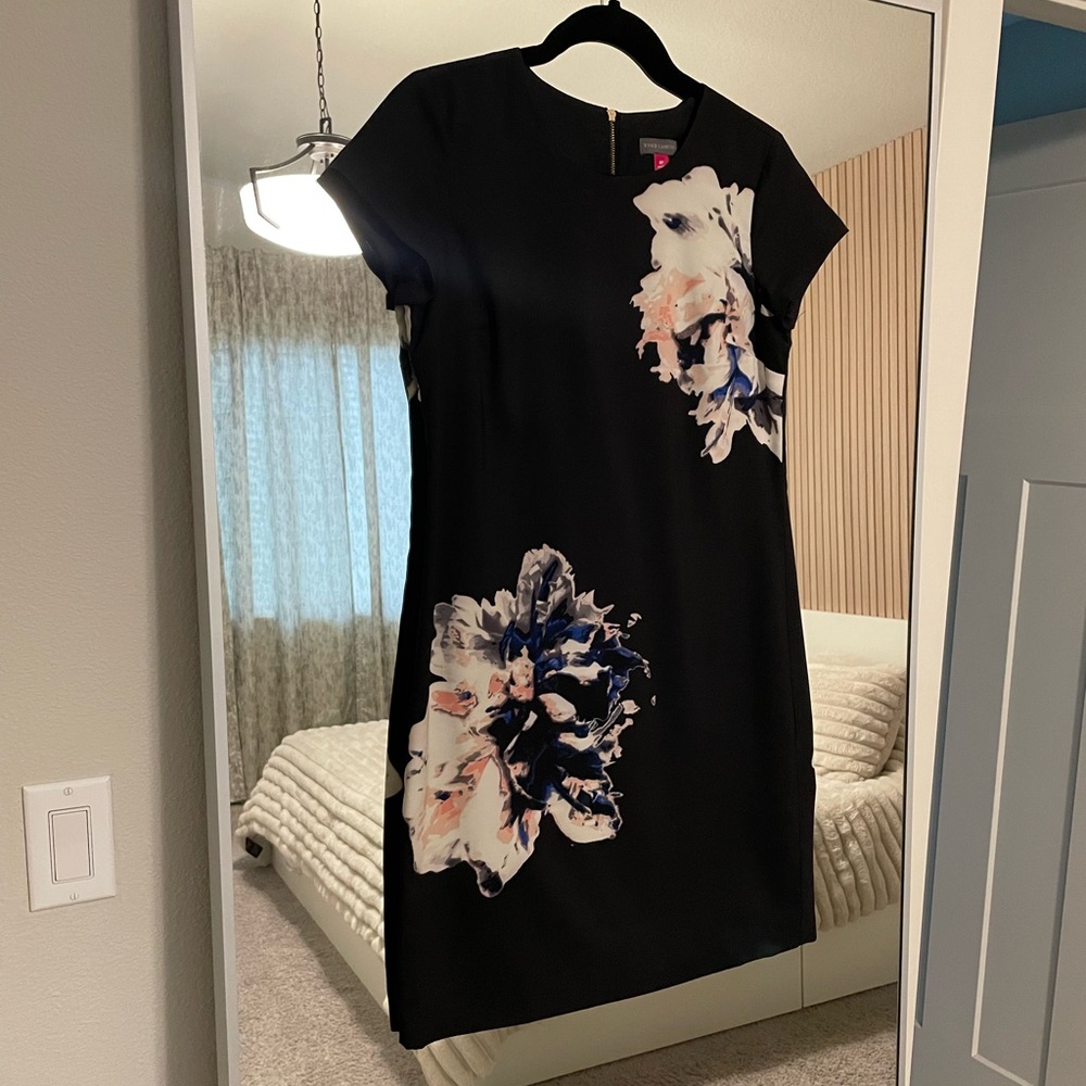 Vince Camuto Black Floral Dresss